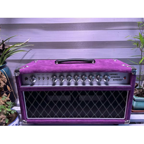 Custom Dumble CLONE Steel String Singer Head 20W 50W 100W with Suede Brown Color, Grand Amplifier SSS Model