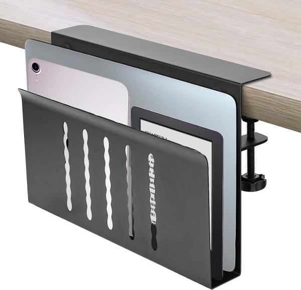 Desk Storage Under Steel Hanging Organizer No Drill Cable Management Tray Laptop