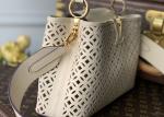 Hollow Out Womens Luxury Handbag , Snakeskin Off White Crossbody Bag