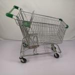 180L Q195 Steel Metal Supermarket Shopping Trolley American Type