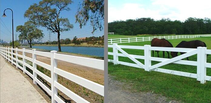 100% Virgin Pvc Welded Wire Mesh Fence Vinyl 3 Rail White For Ranch Livestock Farm Horse