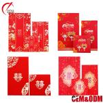 Gold Foil CMYK Custom Red Packet Paper Chinese Wedding Red Envelope