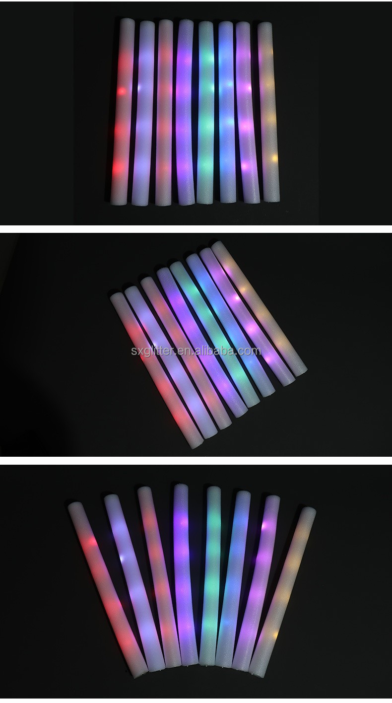 Ecofriendly Personal Neon Barrels Party Custom Logo LED Foam Sticks Glow Sticks Flashing LED Sticks Party Supplies Barrels