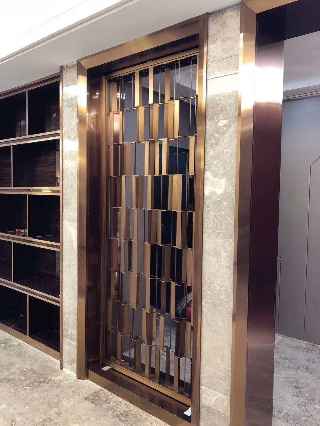 Rose Gold Stainless Steel Perforated Panels Stair For Railing/Balustrade/Balcony