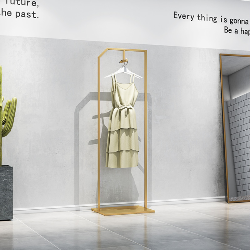 Freestanding Metal Clothing Rack MDF With Baking Paint Material