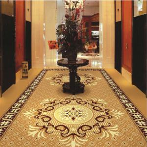 Wholesale Brown Flower PVC Carpet Flooring / Corridor Wilton Patterned Carpets from china suppliers