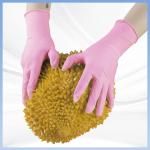 Pink Industrial Household Nitrile Gloves Antibacterial Nitrile Examination
