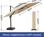 Big Patio Parasol Outdoor Aluminium Cantilever Restaurant Umbrella Sonnenschirm
