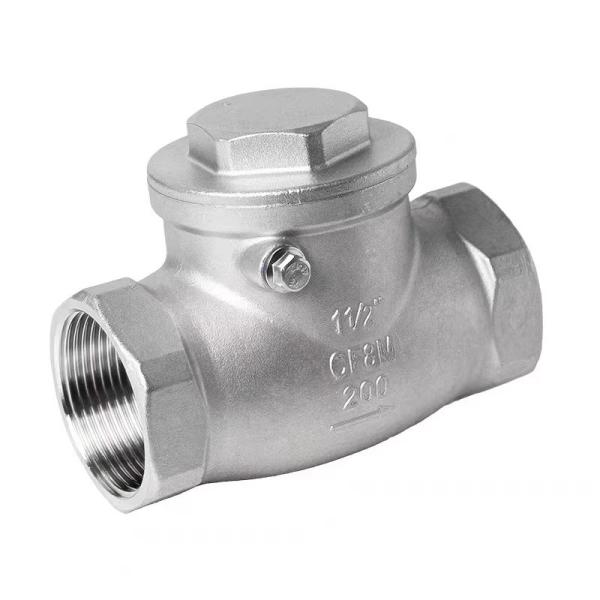 DN50 Stainless Steel 304 Metal Seated Swing Check Valve Straight Through Type