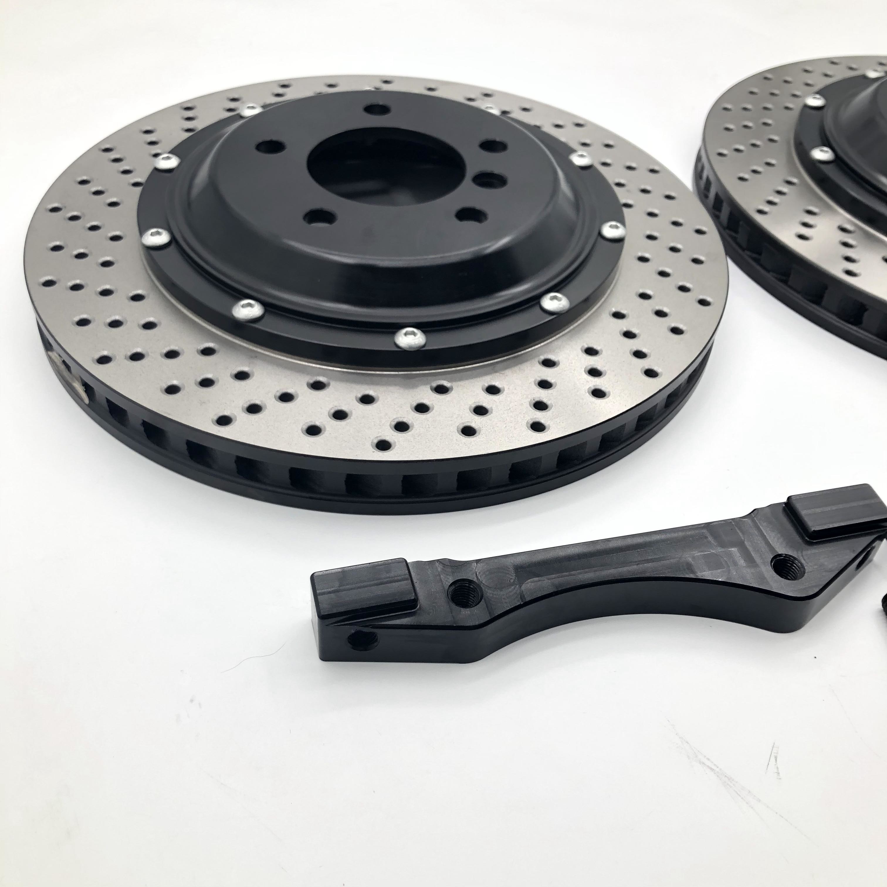 Jekit Car Drilled Brake Disc Front 330*28mm Brake Disc Bracket