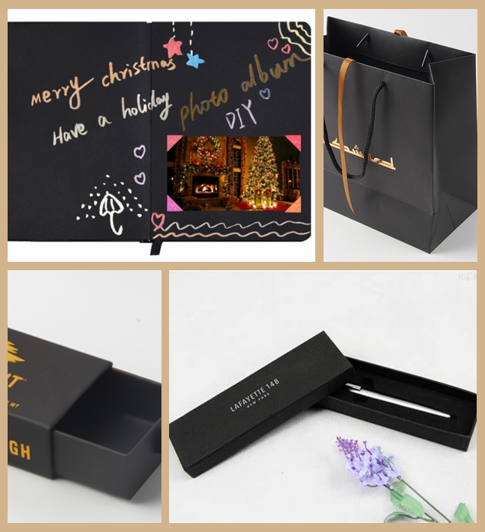 300gsm 350gsm Black Cardboard Paper For DIY Album High Stiffness 79 x 109cm