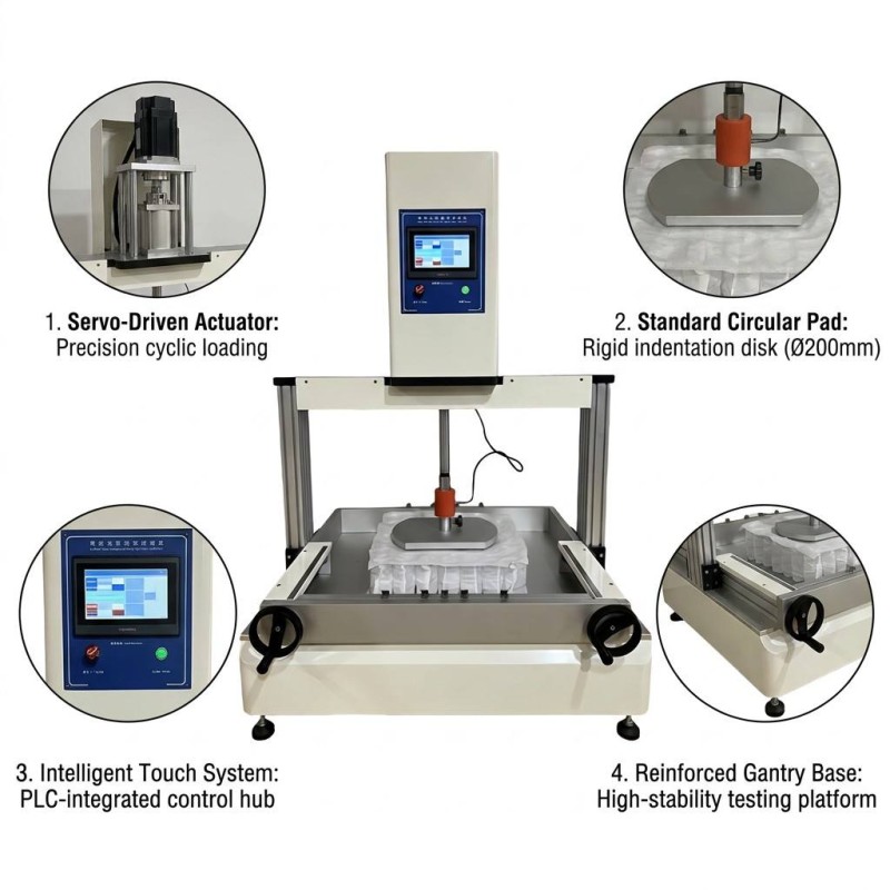 Sponge Elasticity and Rebound Coefficient Tester with LCD Display Supporting ASTM ISO Standard