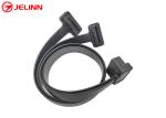 OBD2 OBDII 16 Pin J1962 Right Angle Male to Dual Female Flat Y Cable