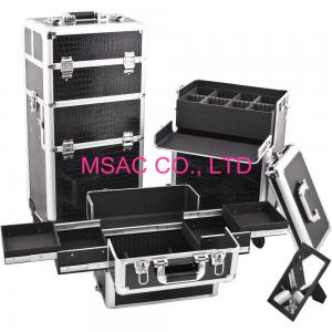 Wholesale Aluminum Makeup Cases/Aluminum Trolley Cases/Black leather Makeup Cases/Hair Cut Cases from china suppliers
