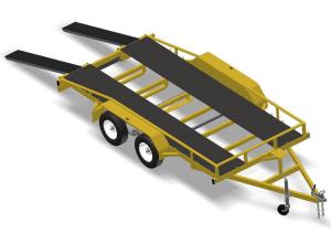 Wholesale Heavy Duty 18 X 6’6&quot; Flatbed Car Hauler , Lightweight Car Trailer For Car Hauling from china suppliers