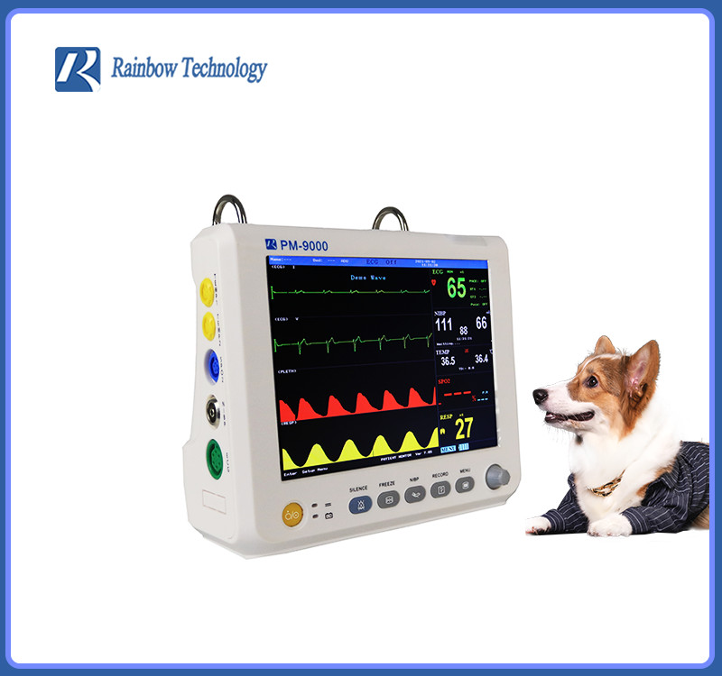 OEM Lightweight Veterinary Monitoring Equipment 8 Inch Multi Parameter Veterinary Monitor