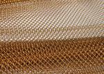 Gold Stainless Steel Decorative Metal Mesh Diamond Shape For Curtain Or