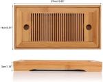 ODM Chinese Bamboo Wooden Tea Trays With Drain Solid Natural Nanzhu