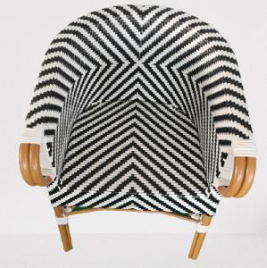 Wholesale Bamboo garden furniture plastic rattan wicker woven luxury outdoor dining chair armrest zebra chai---6306 from china suppliers