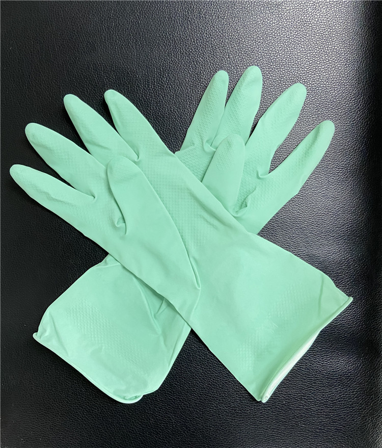 M 55g Spray Flocklined Dishwashing Gloves Latex Natural Rubber