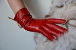 Leather Womens Waterproof Gloves , Sheepskin Womens Leather Dress Gloves