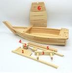 Sustainable Laser Logo 50cm Bamboo Sushi Boat