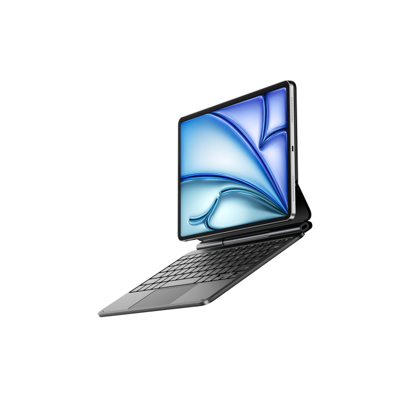 Smart Folio Magnetic Keyboard with Multi-Touch Trackpad Wireless Bluetooth Floating Stand for iPad Air 13 Pro 12.9 Inch