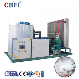China 10 Ton Fresh Water Flake Ice Machine Used For Mixing Refrigerated Materials on sale