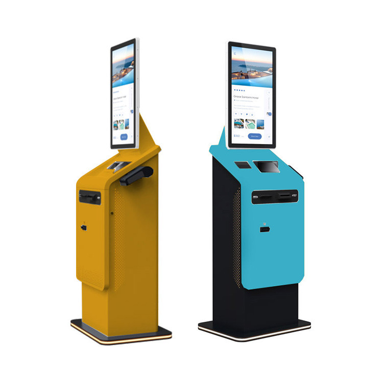 Self Service Kiosk Touch Screen Cash Accepting Checkout Self Service Cash and Coin Acceptor Payment Kiosk Terminal