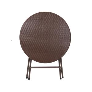 Wholesale 31.5 Inches Plastic Folding Tables Rustproof Steel Legs Natural aRattan Color from china suppliers