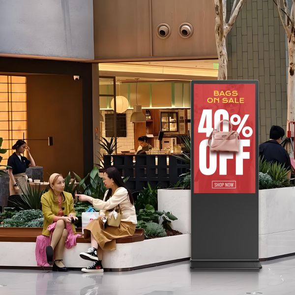 Full HD Floor Standing Digital Signage Display 32 / 43 / 50 / 55 / 65 Inch