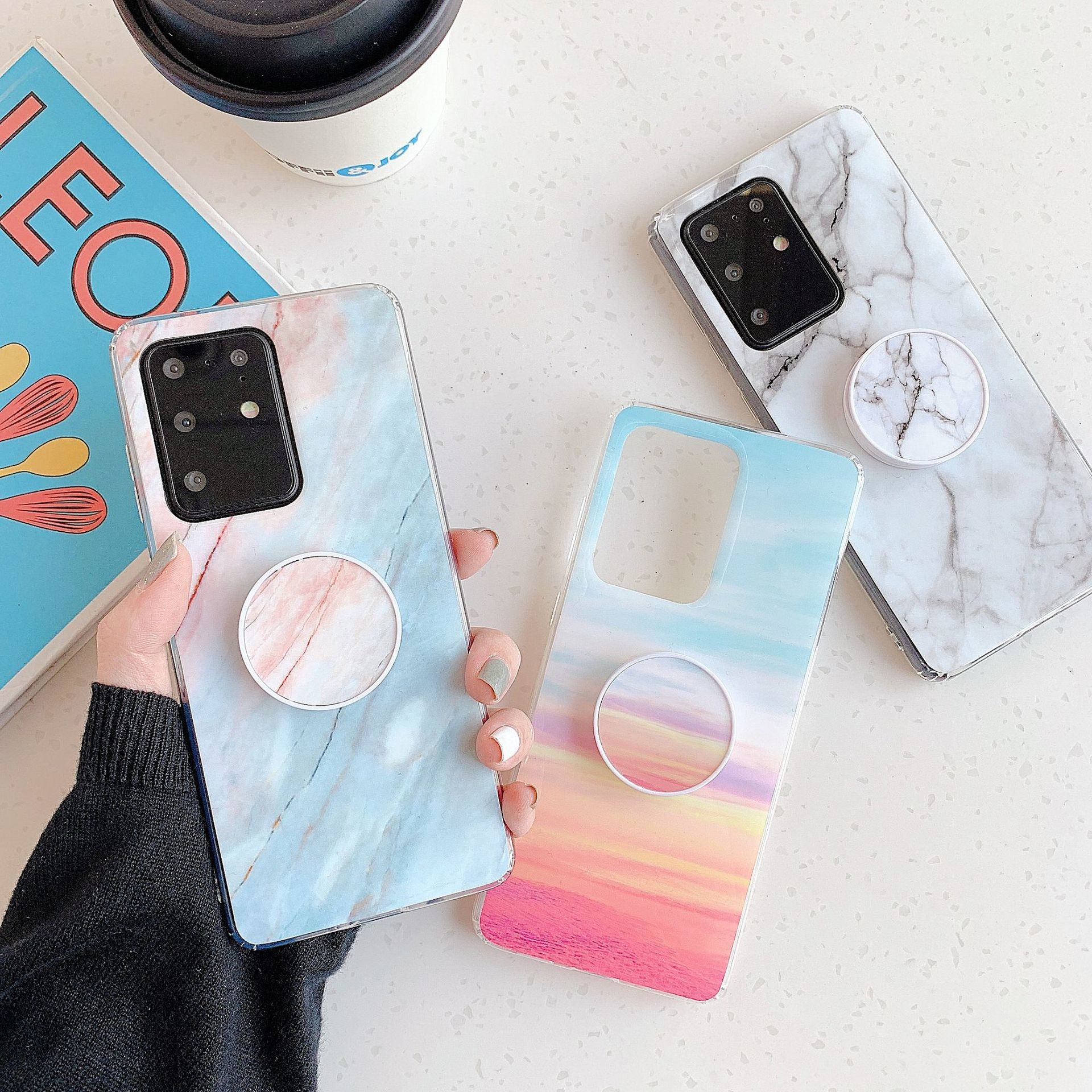 Foldable Phone Cover Stand Bracket Phone Case for Samsung Galaxy S21