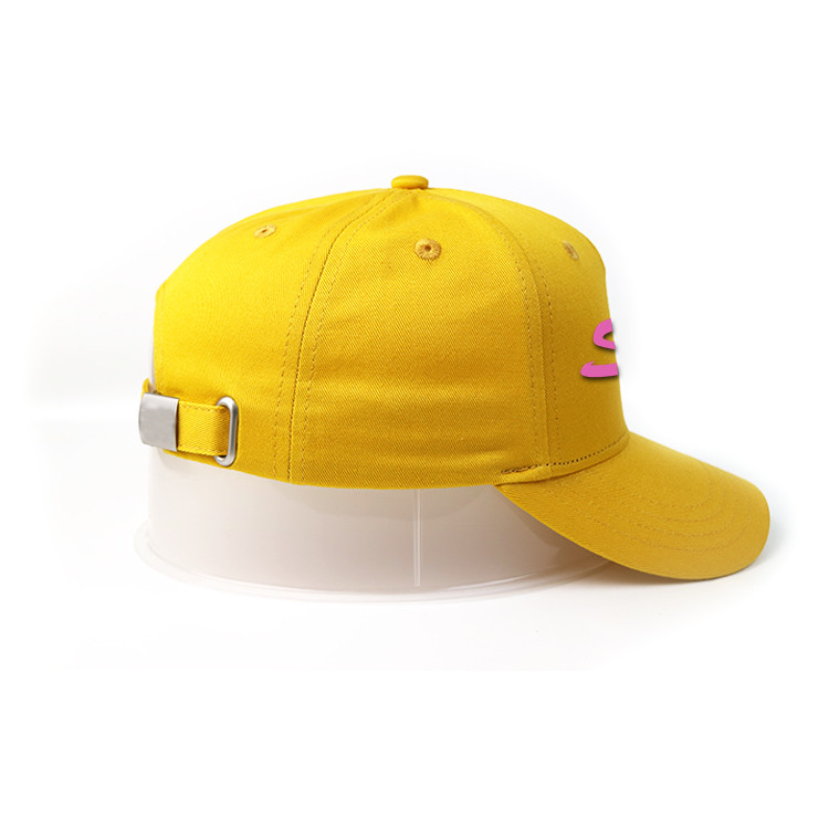 Unisex 100 % Polyester 5 Panel Baseball Cap / Yellow Sports Baseball Hat