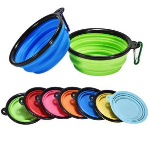 Wholesale Pet Bowl Folding Silicone Travel Dog Bowls Collapsible Walking Portable Outdoor Water Bowl For Cat from china suppliers