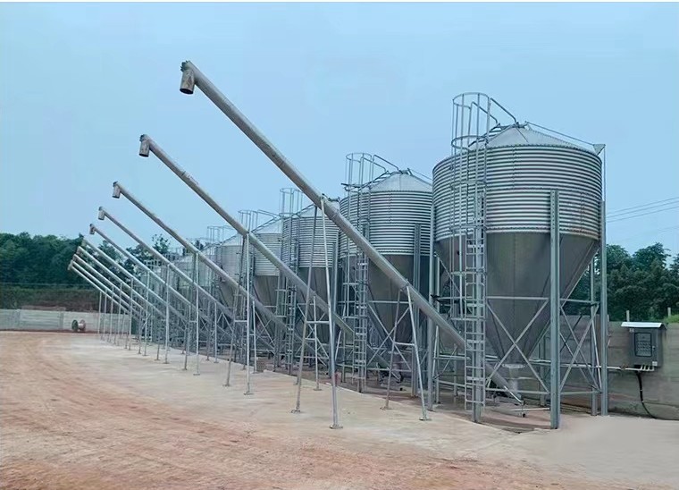 Hot Galvanized Steel Animal Feed Silo 3-30 Ton Feed Grain Bin