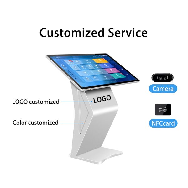 49-Inch S-Shape Landscape Advertising Display Interactive Query Machine 4K Touch Kiosk Commercial Information Board
