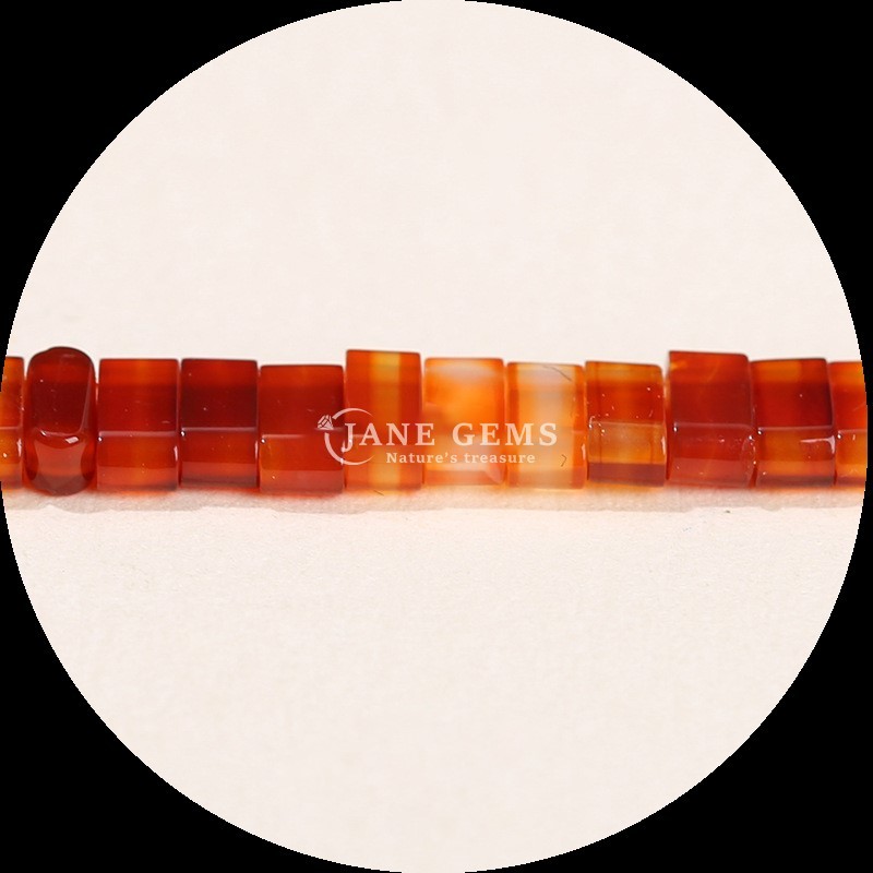 Cube Gemstone Bead in Various Crystal Colors Red Agate Rose Quartz for DIY Jewelry