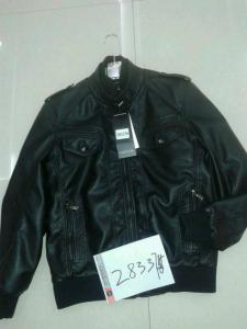 China 28337 Men's pu fashion jacket coat stock on sale