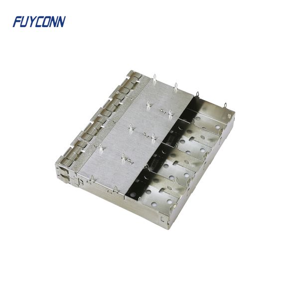 4 Port SFP+ Cage Press-Fit Termination 1x4 Without Light