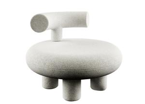 Wholesale Hotel Modern Upholstered Dining Chairs Wool Fabric Single Seater Lounge from china suppliers