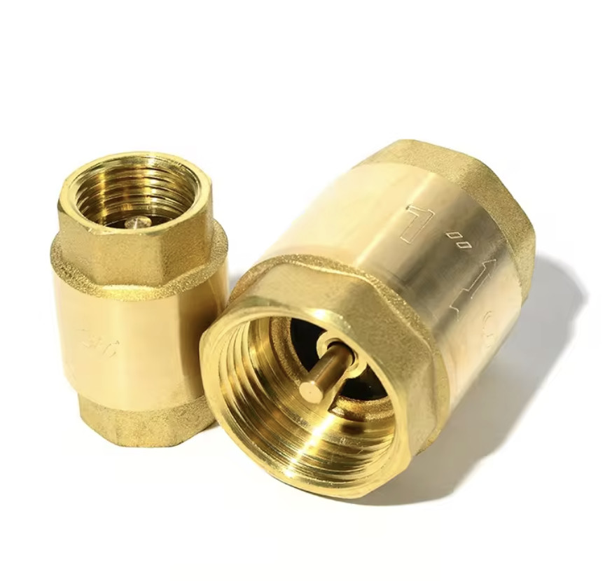 Brass Spring Check Valve 1/2 inch Check Valve Brass Male Thread Check Valve Connector Tool Vertical Check Valve