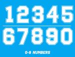 Durable Heat Transfer Numbers 0 - 9 Set For Football With Transparent PET Film