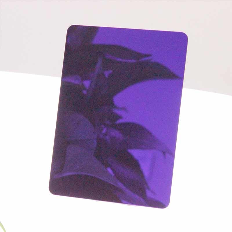 304 Metal Color Purple Mirror Stainless Steel Plate 0.3mm Decorative Steel Sheet