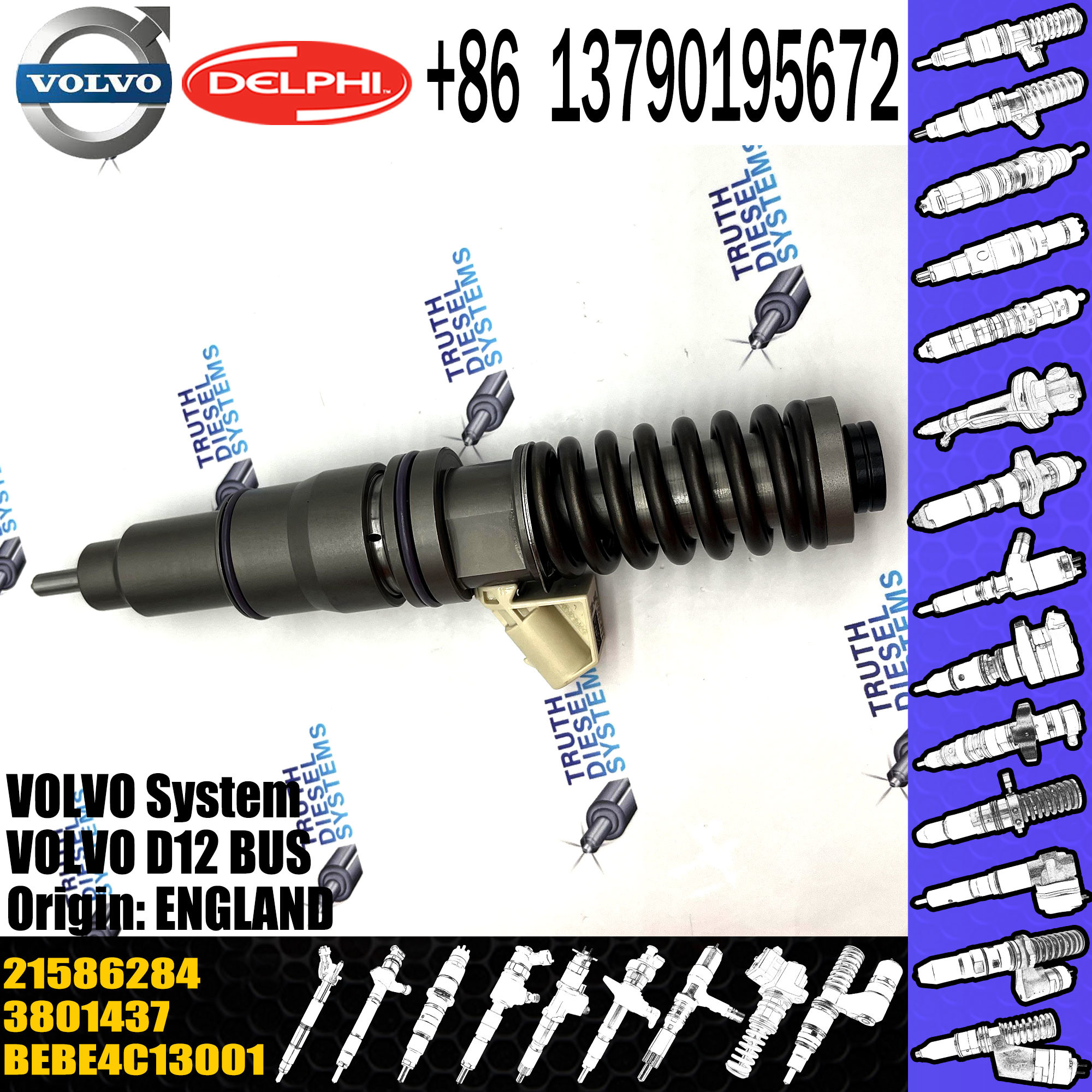 2 Pins Fuel Injector Overhaul Repair Kits For VOL E1 Injector 20430583 20440388 20500620 21586294 21586284