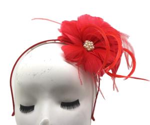 Wholesale Wedding Party Pageant Ostrich Feather Flower Mount with Headband Shipping DHL UPS FEDEX EMS TNT from china suppliers