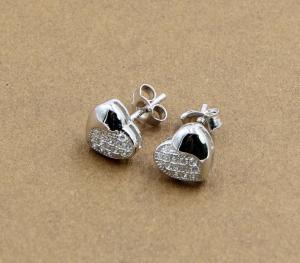 Wholesale Sparkling Modern 925 Sterling Silver CZ Earrings Wardrobe Essential Jewelry Mens Sterling Silver Earrings AAA from china suppliers