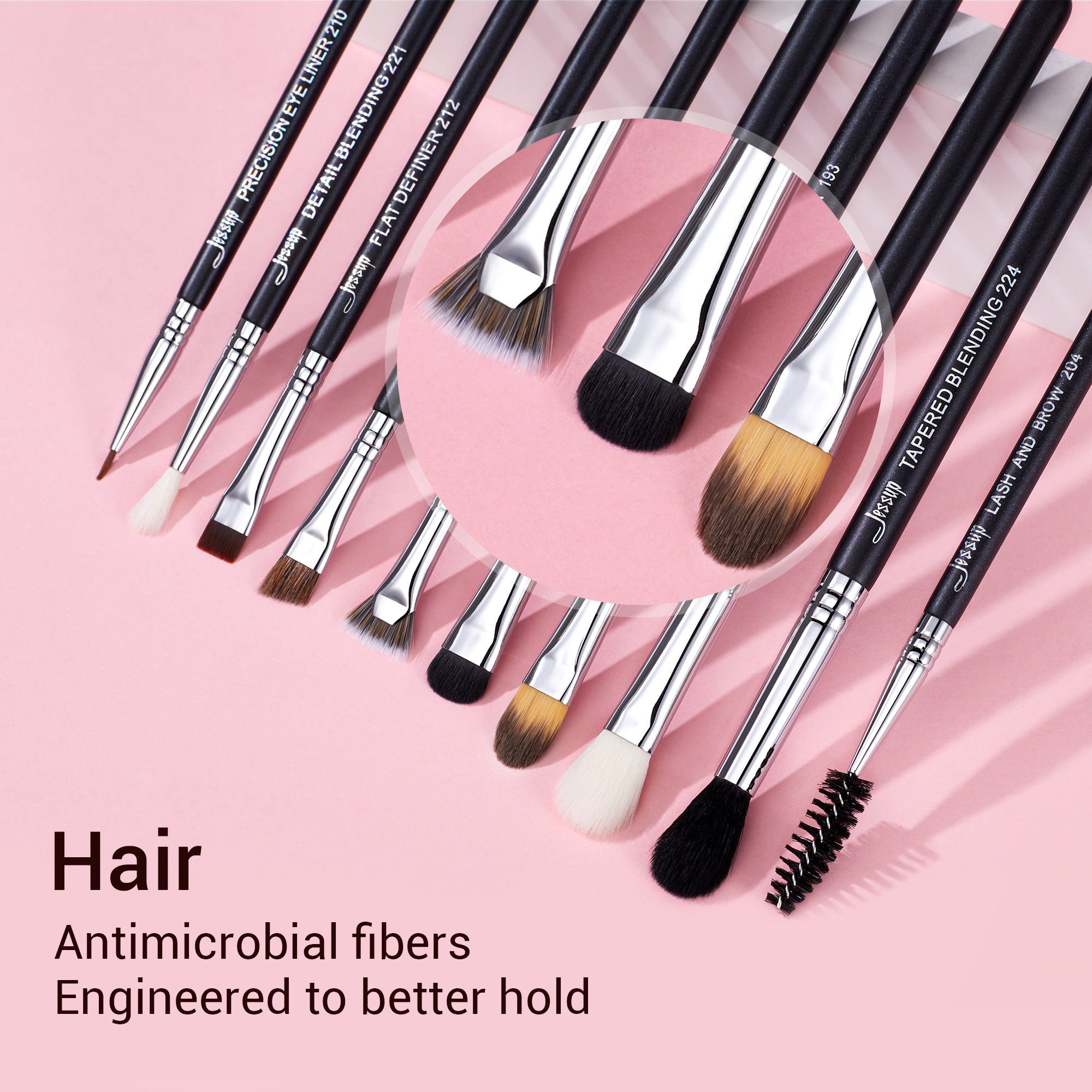 Antimicrobial 10pcs Eye Makeup Brush Set