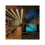 Clear Acrylic Panel AUPOOL Fiberglass Outdoor Baby Swimming Pools With Ladder
