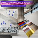 Bamboo Charcoal Wood Veneer 1220*2440*5/8mm Flame Retardant Bamboo Charcoal Wood