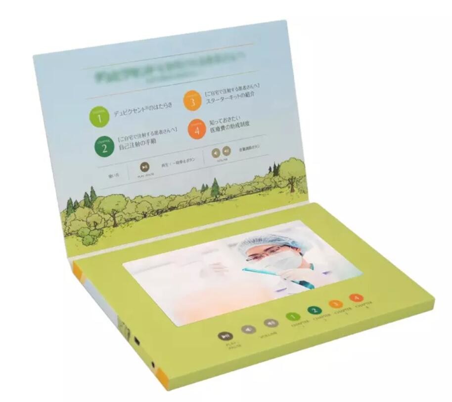 Video Booklet Custom Size 2.4/4.3/5/7/10 inch LCD Greeting Card Lcd Video Mailer TFT Video Brochure
